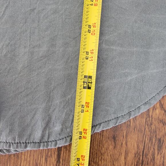 Calvin Klein Gray Button Modal Top Sz M (see measurements) Office Career Preppy - Picture 7 of 10